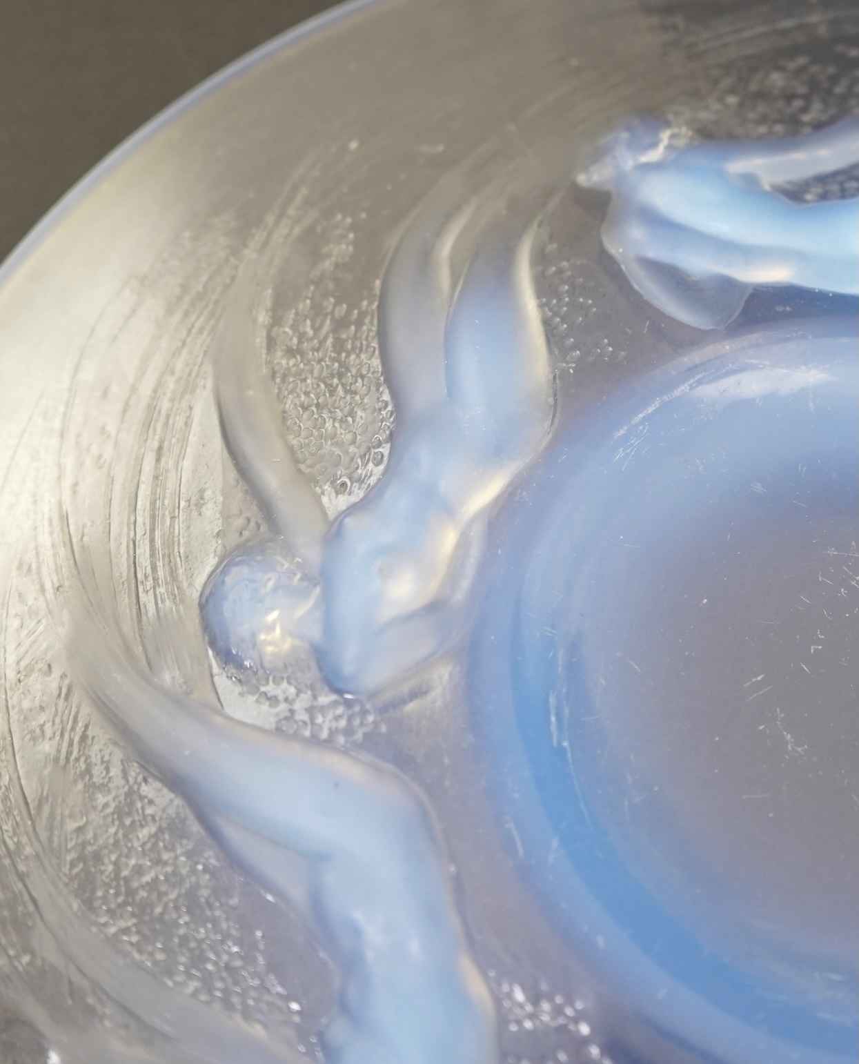 René Lalique: An 'Ondines' opalescent glass dish